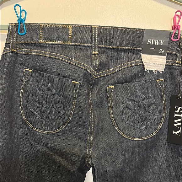 Siwy Women's High Rise Dark Denim Jeans - Picture 4 of 8